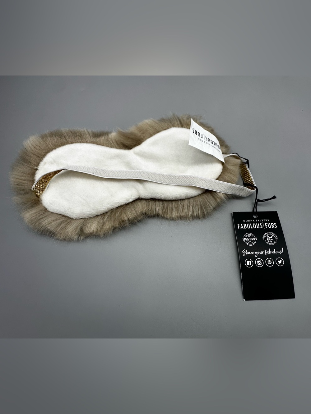 Donna Salyers' Fabulous-Furs Sparkle-Band Faux-Fur Eye Mask, sleep mask